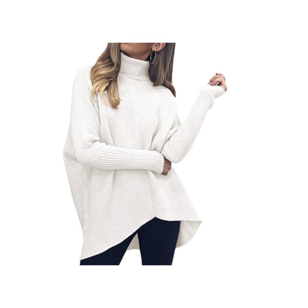 Womens Turtleneck Casual Pullover Knit Sweater - Picture 2 of 5